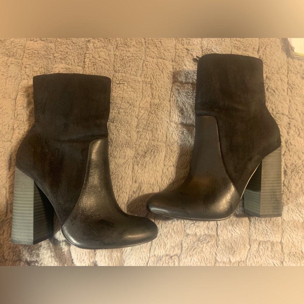 athena alexander boots 90s black Nordstrom boho contemporary faux suede